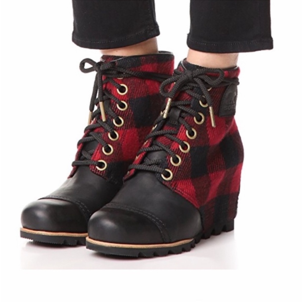 Sorel Pdx Wedge Boot In Red Buffalo Check - image 1